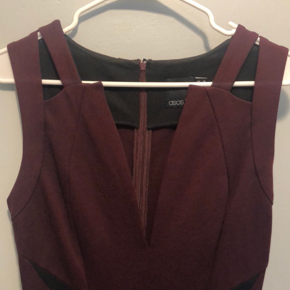 Asos Deep V-Neck Bodycon Dress - Picture 5 of 9